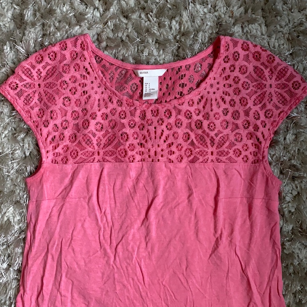 Maternity H&M Pink Lace Top